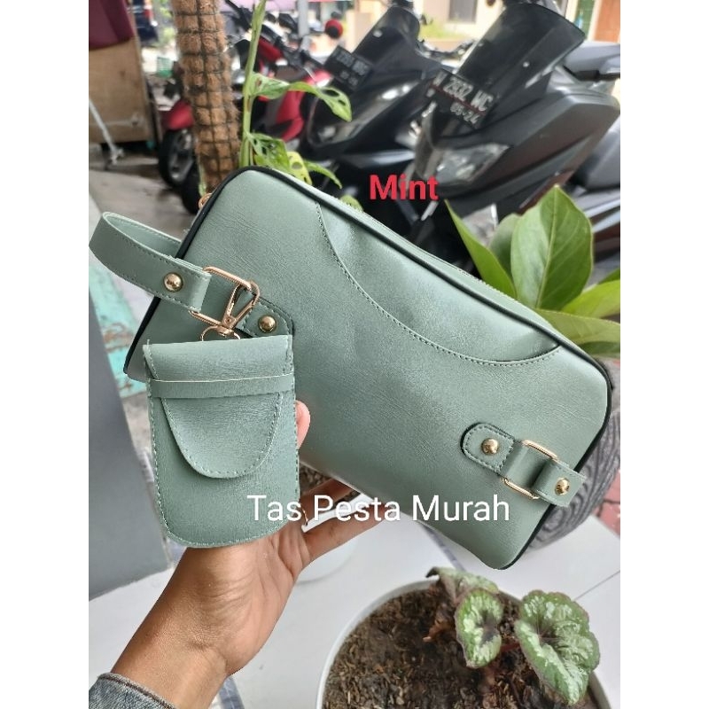 Paket 5pcs Handbag / Pouch William Pakai Tali Panjang / Non Tali