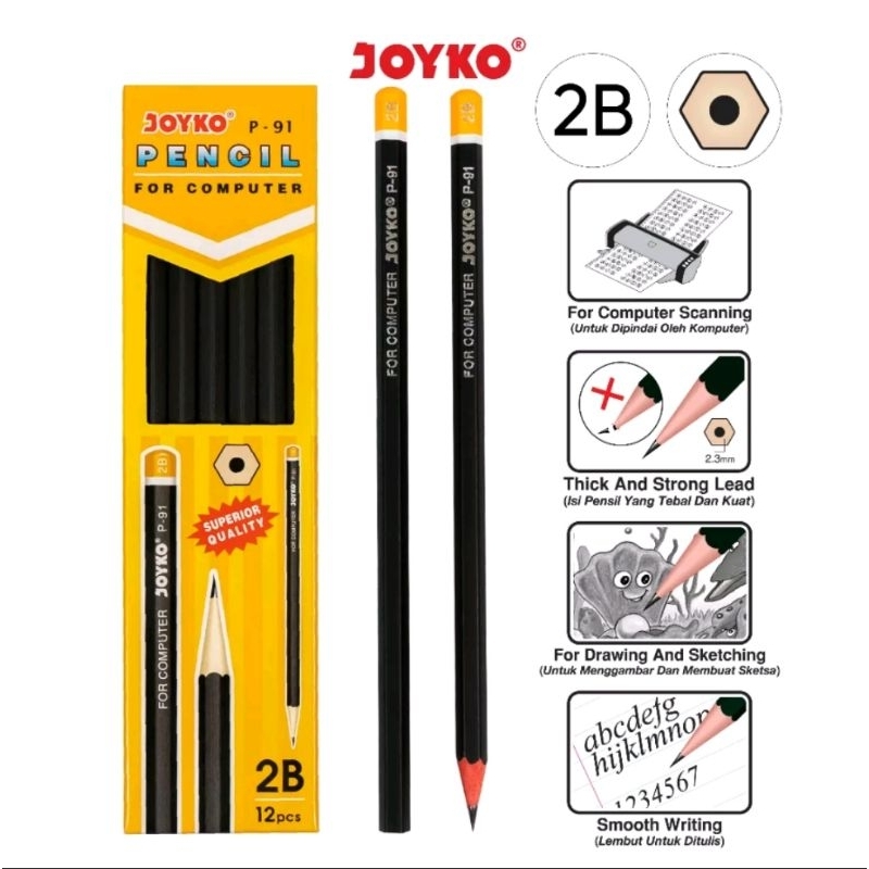 

Joyko Pensil P-91 Pencil 2B (1 Ktk)