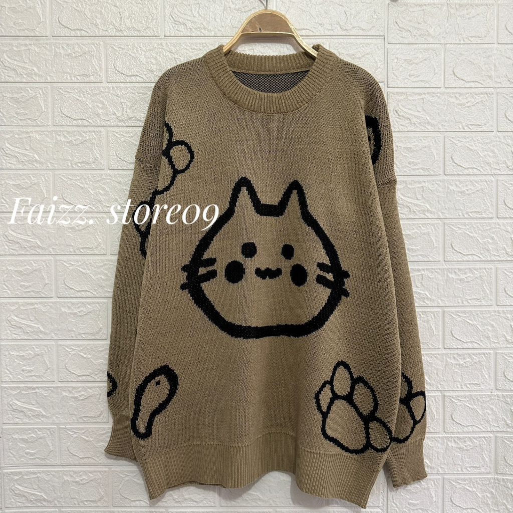 Sumi Sweater Rajut Motif Fullover Korea Atasan Lengan Panjang Wanita