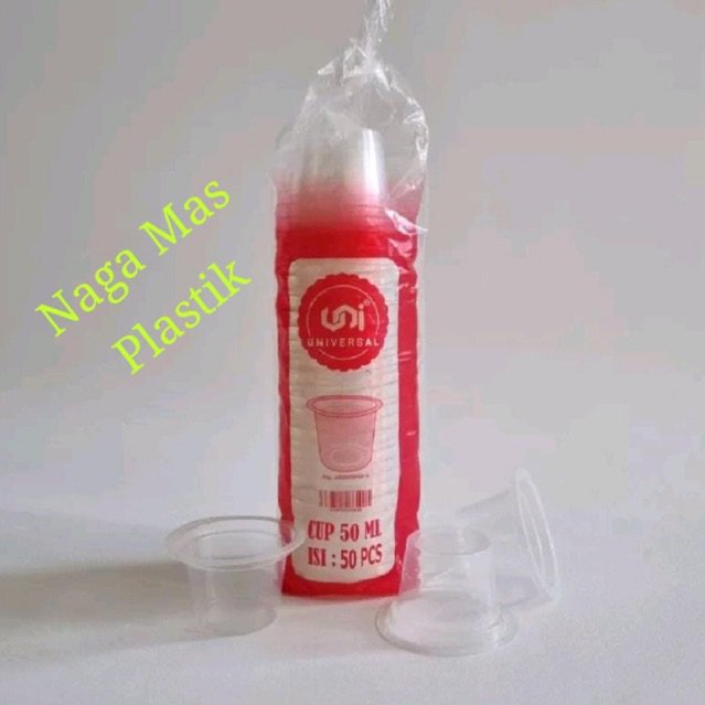 Gelas puding / cup puding 50ml sama 60ml + tutup cup .