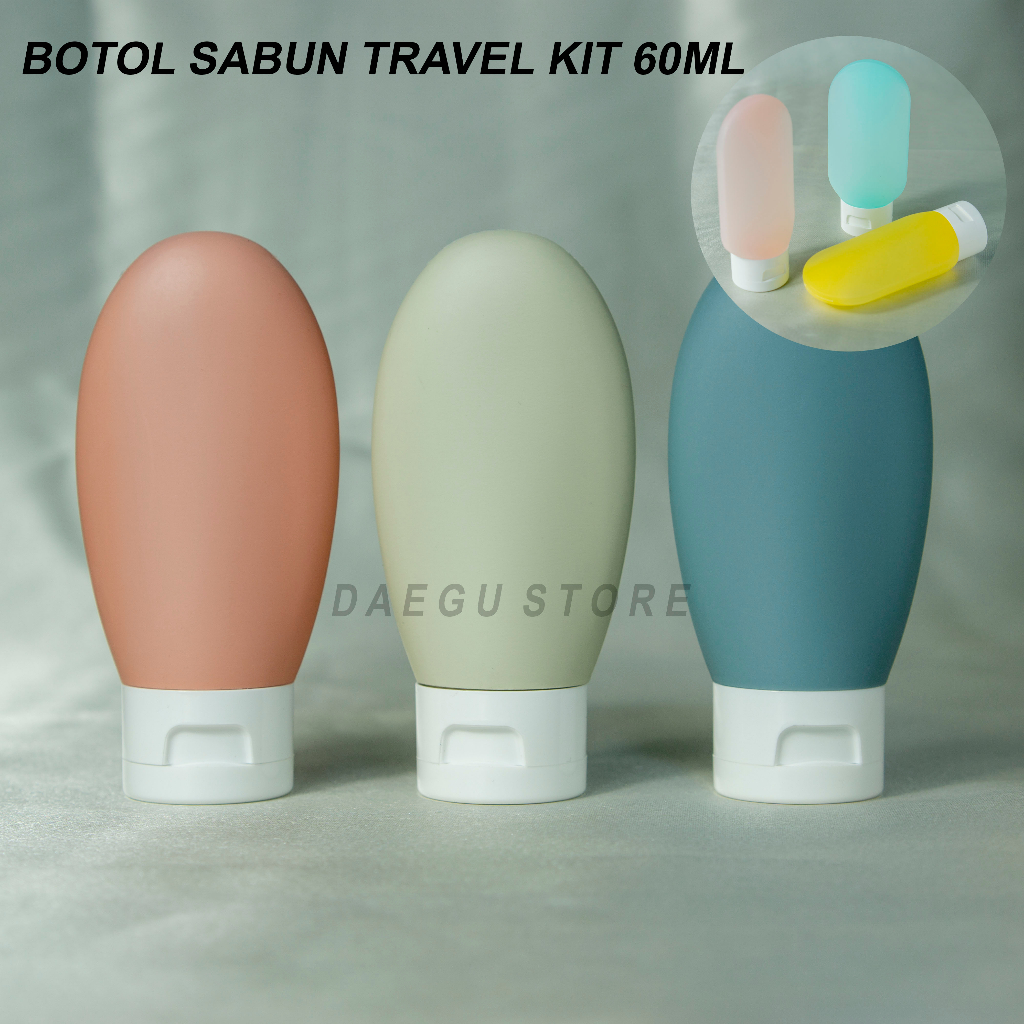 Botol 60ml Sabun Shampoo Lotion Travelling Botol Travel Portable - Wadah Kemasan Kosong Bahan Premium