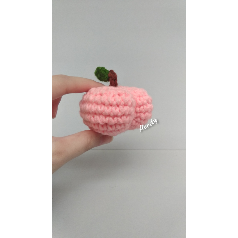 Buah Peach Rajut | Buah Peach Amigurumi | Peach | Crochet Peach | Amigurumi Peach