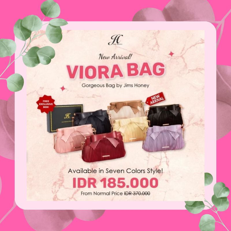 OBRAL TAS VIORA BAG BY JIMS HONEY READY UNGU LILAC REJECT