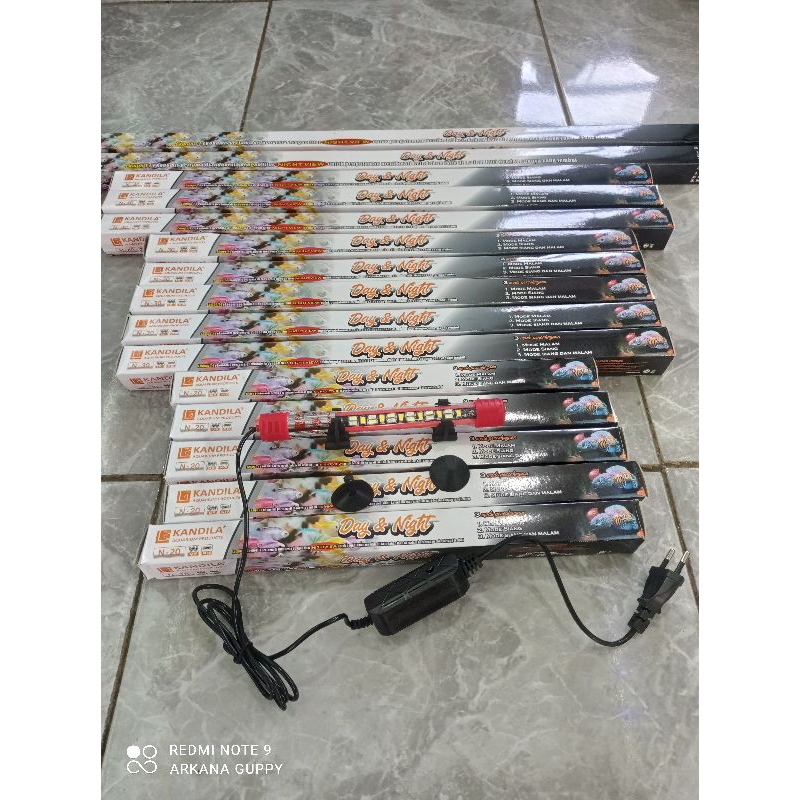 lampu LED celup akuarium 3mode 30cm / kandila t4 n 30 day & night