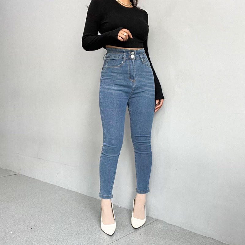 [LUXE.DLABEL] - Jeans 151 | Celana Panjang Highwaist Wanita Jeans Import Premium Quality Jeans Wanita Polos Ripped Jeans Highwaist Jeans Wanita Bangkok Skinny Jeans Highwaist Baggy Wideleg Jeans Kulot jeans Boyfriend Jeans Kargo Jeans Cargo jeans BKK