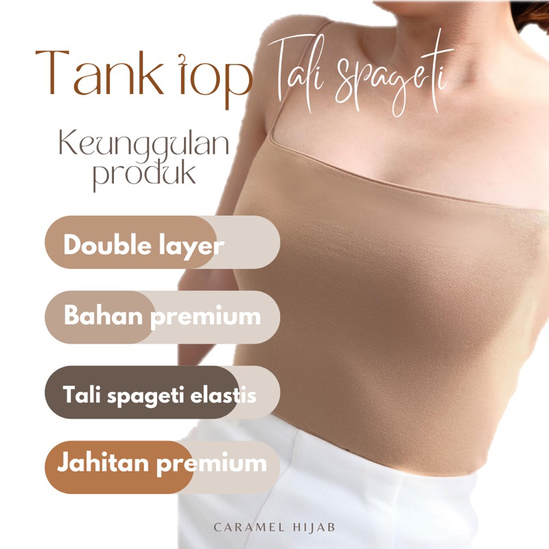 Tanktop tali spageti/tanktop jumbo/tanktop tali kecil/tangtop wanita / tangtop sexy- Black, L