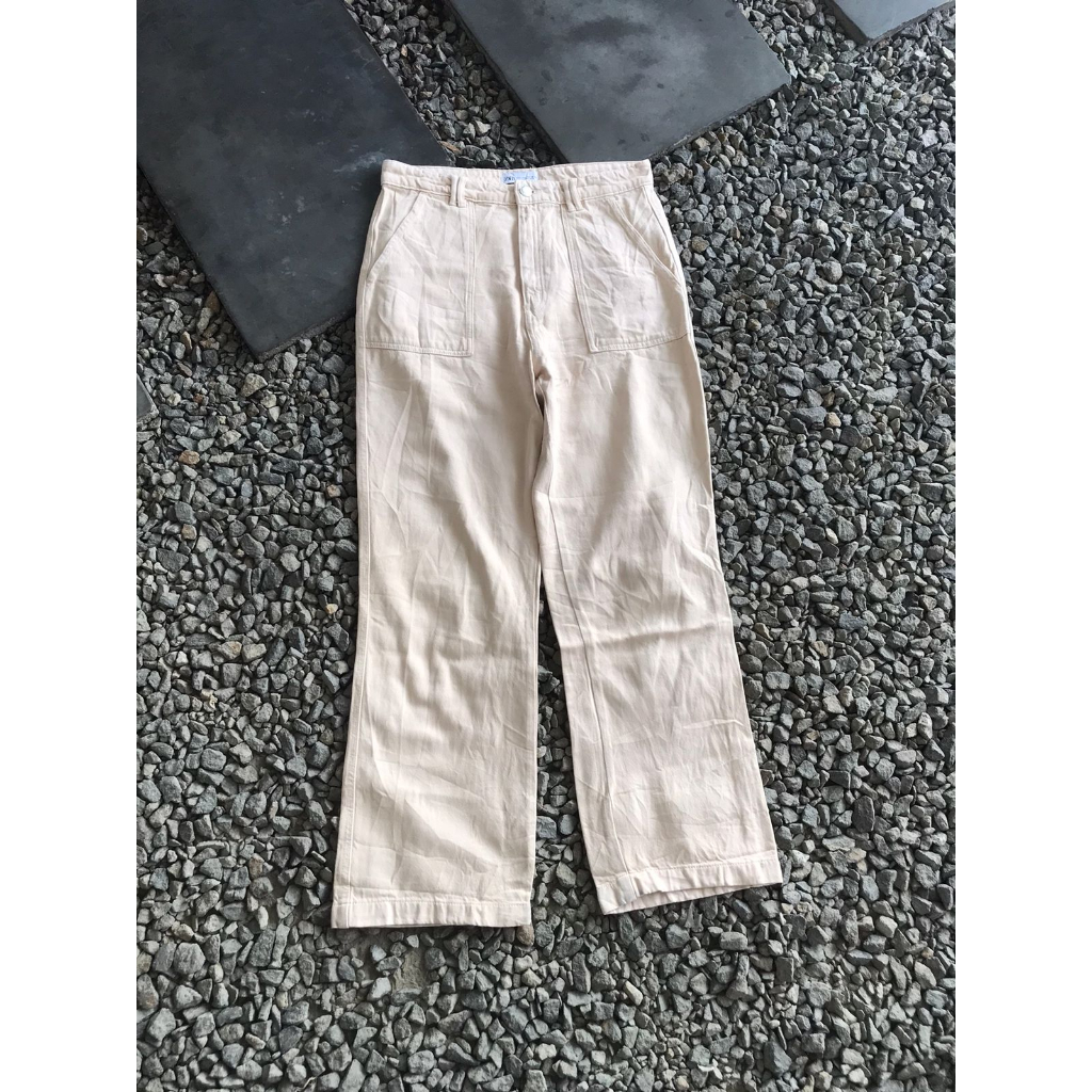 Celana panjang jeans broken white ZARA original / celana panjang pria