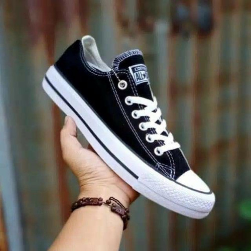 Sepatu Sekolah Sneakers Wanita Premium  / Sepatu Converse Wanita Clasic Hitam / Fashion wanita Casual