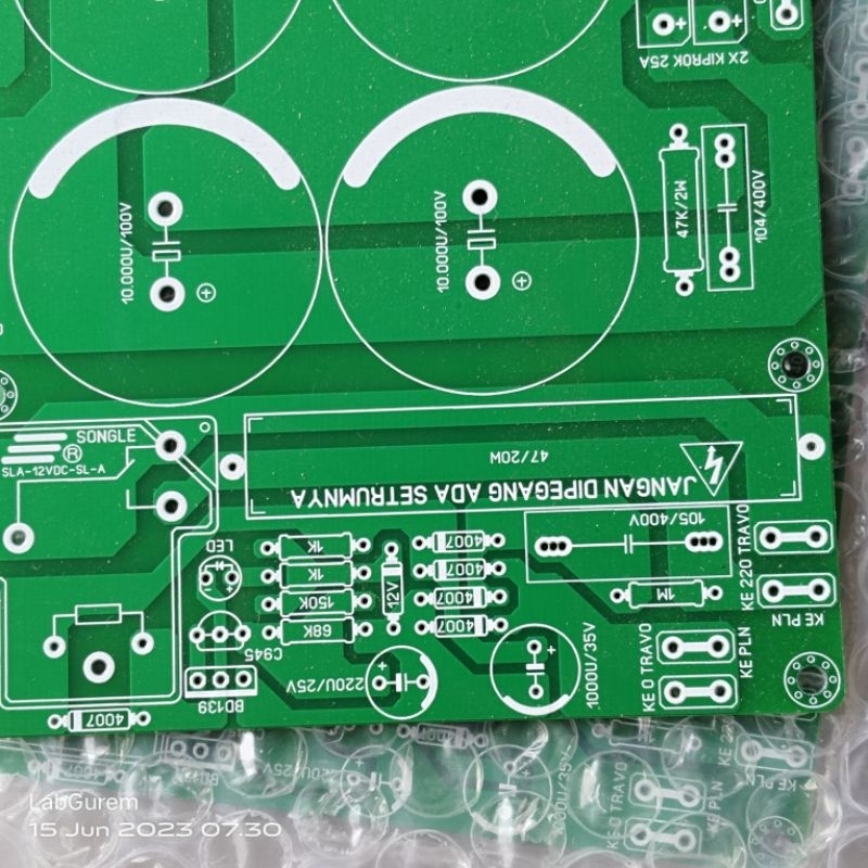 PCB PSU ELCO 4 6  PLUS STARTUP ANTI TRIP FR4 DOBEL LAYER