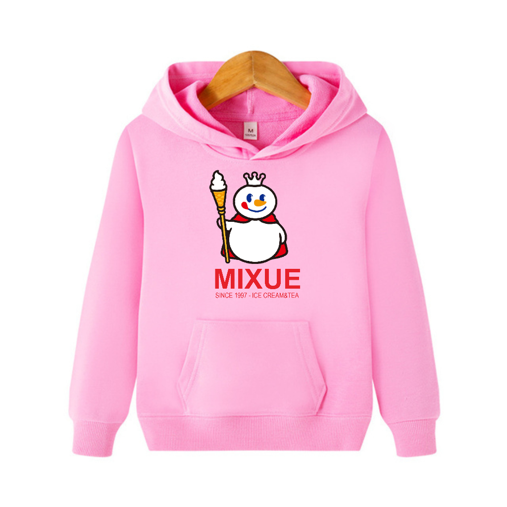 Hoodie Anak Mixsue Anak Laki laki Peremuan | Sweater Anak Tanggung I Cream Mixue Umur 6-13 Tahun