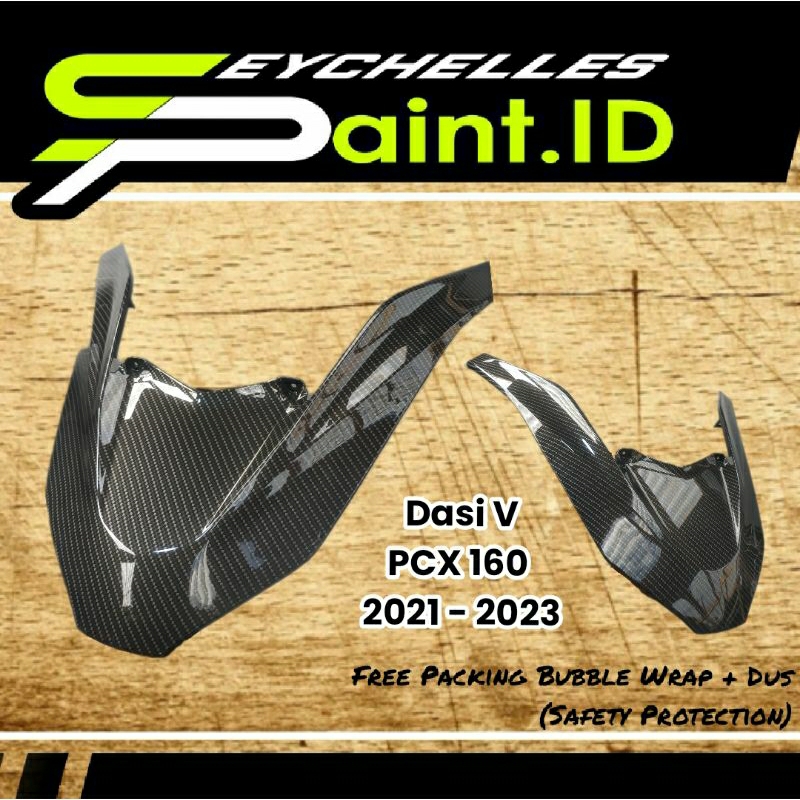 Cover Carbon Dasi V Garnish Front PCX 160 Motif Kevlar