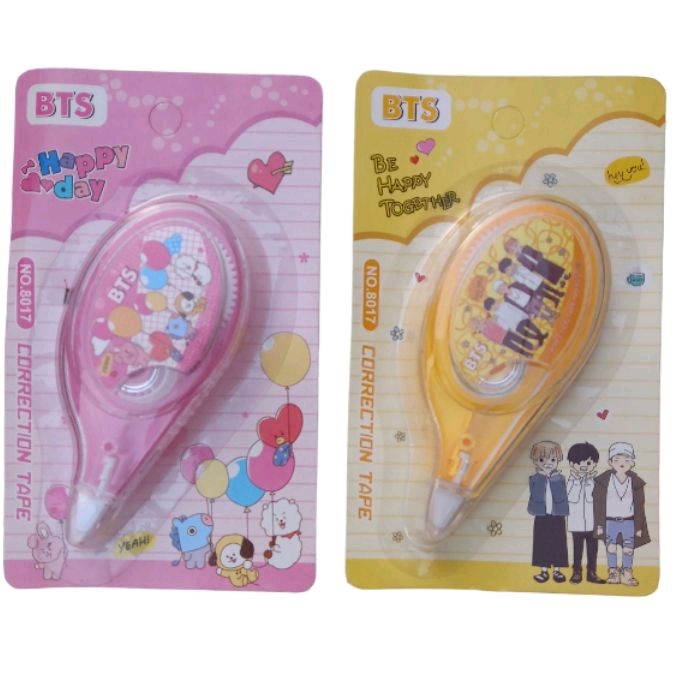 

Correction tape BT21 12m / Pita koreksi kpop / Tip ex kertas BTS 12m