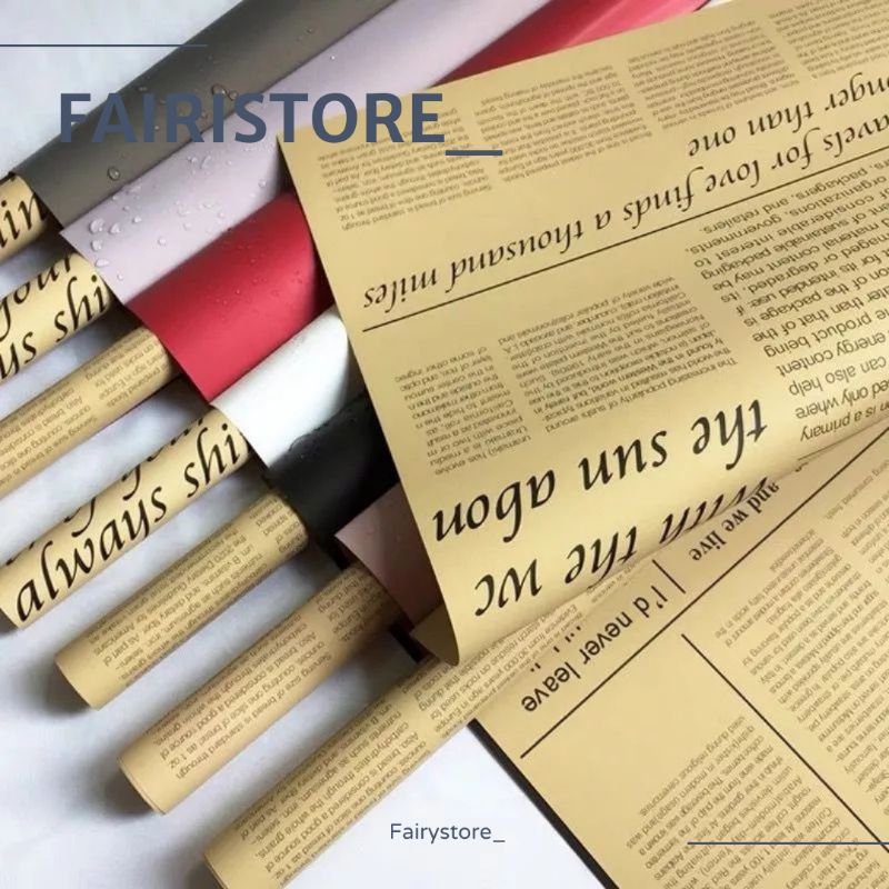 

Kertas Bunga BiColor Buff Newspaper Kertas Buket Bunga Wrapping Paper (58×58) — K42