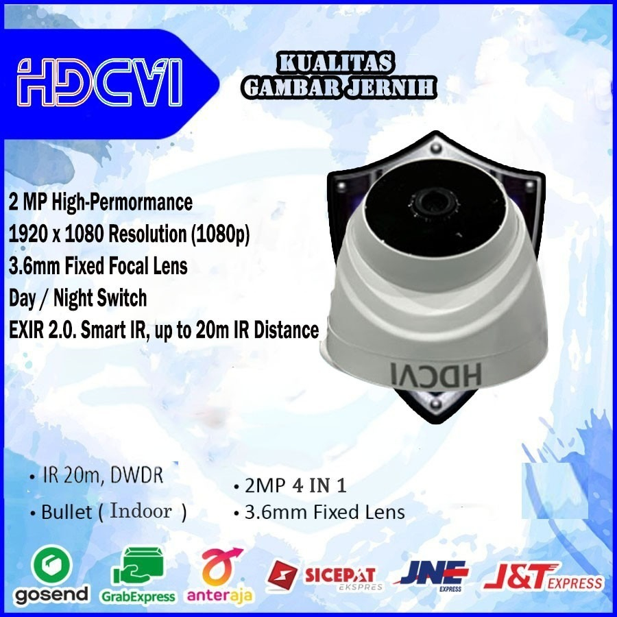 CAMERA CCTV AHD HDCVI INDOOR 2MP/1080 4IN1 AHD,HDTVI,HDCVI,CVBS/ANALOG