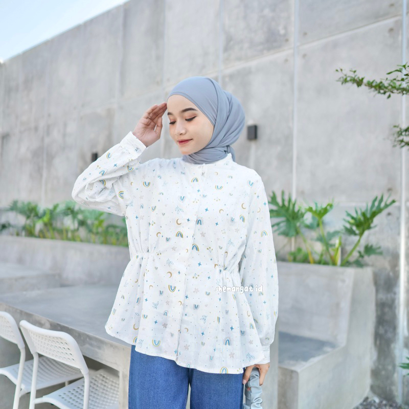 ALIA BLOUSE CRINKLE FLOWER BY SHEMANGAT ID