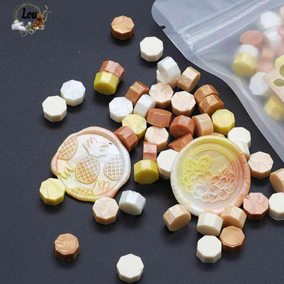 

Wax Seal Stamp Kit | (50 pcs) Seal Wax Candle Lilin Mix Color Oksagonal