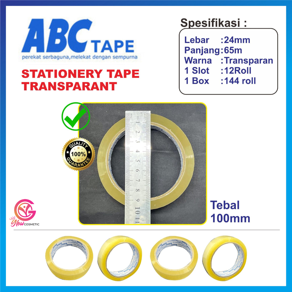 ABC TAPE - STATIONERY TAPE TRANSPARANT(LAKBAN TRANSPARAN)