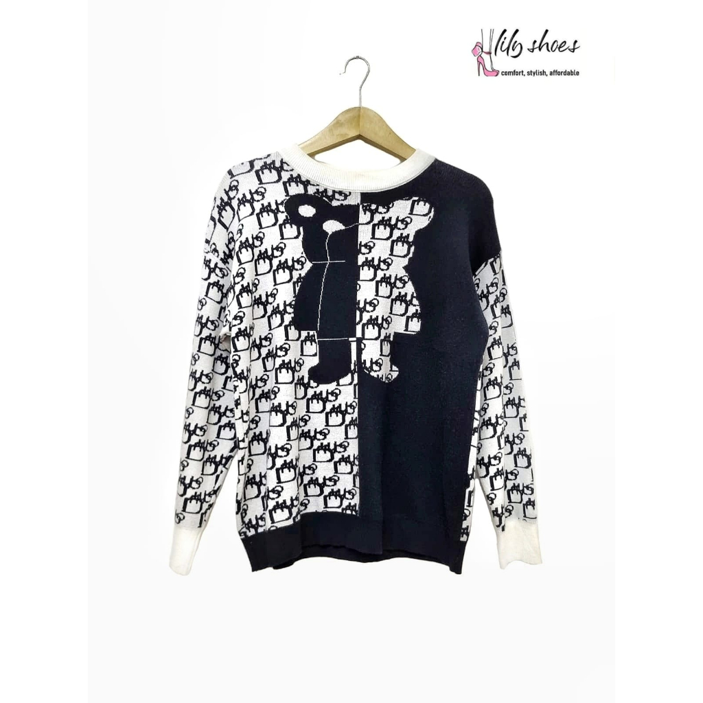 LILY SHOES - Diora226 Sweater Wanita Rajut Import All Size