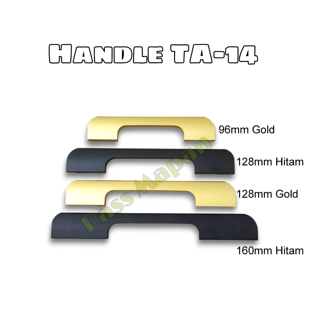 Handle Aluminium Pegangan Tarikan Laci Lemari Mebel Kitchen Set Huben TA 14
