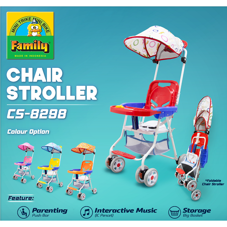 Chair Stroller Kursi Dorong Anak Kanopi Family ORI CS-8298