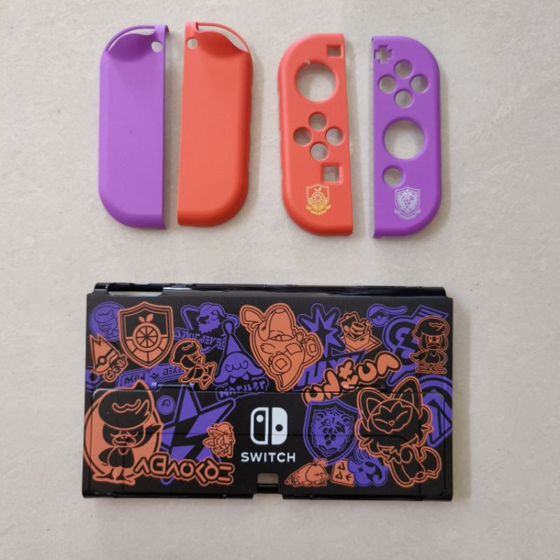 Case Nintendo Switch OLED v2 v1 Pokemon Scarlet and Violet Silikon Casing Hard Hardcase PC