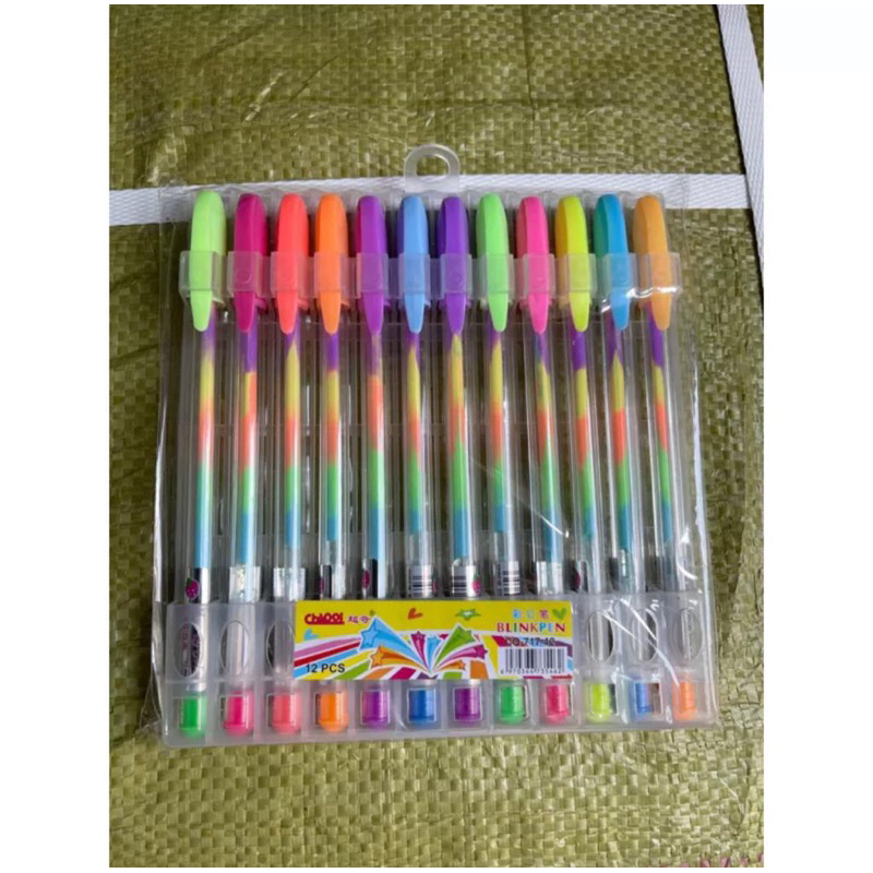 

pen gel rainbow isi 12 pc