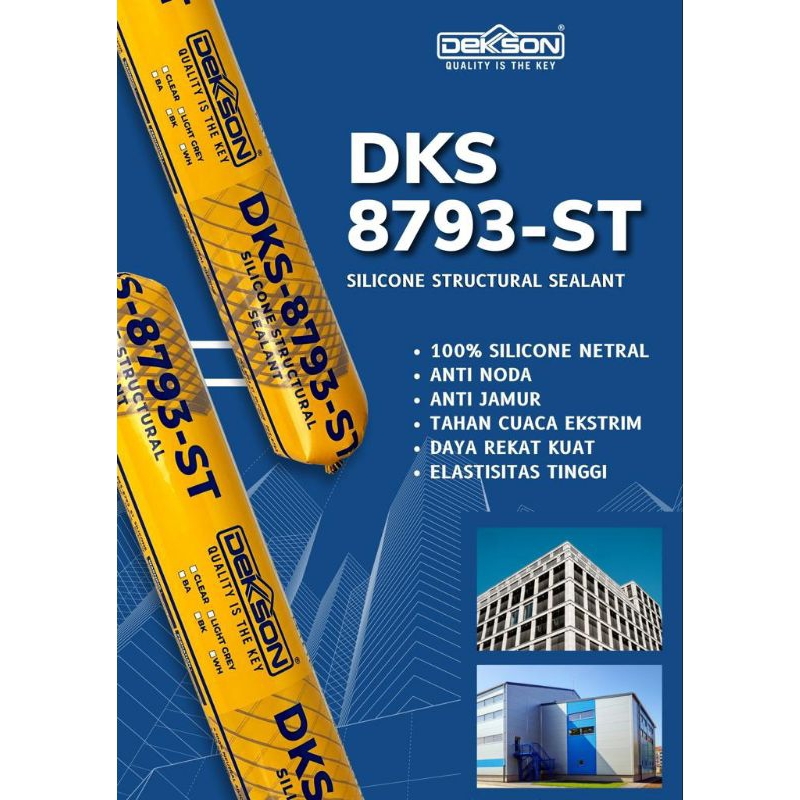 Lem Kaca Struktural/Structural Glass Dekkson 8793 ST 600ml-Harga 1dus 20 pcs