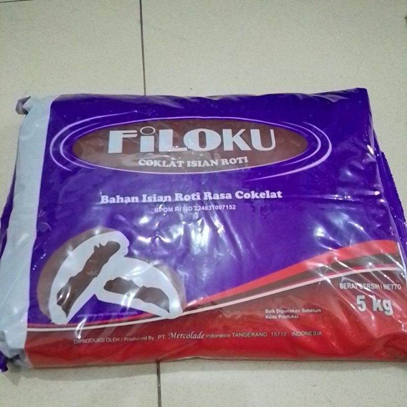 FILOKU coklat isian roti 5kg / cokelat / selai coklat / isian roti / coklat filling