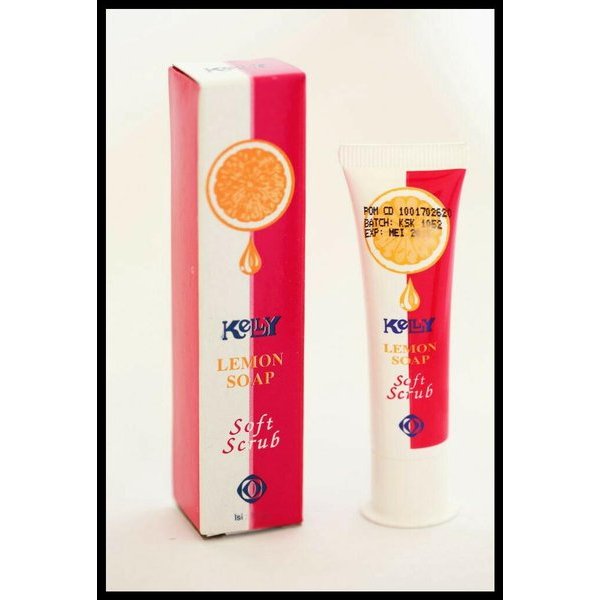 Kelly Lemon  Scrub Facial Soap 75 gr Sabun Cuci Muka