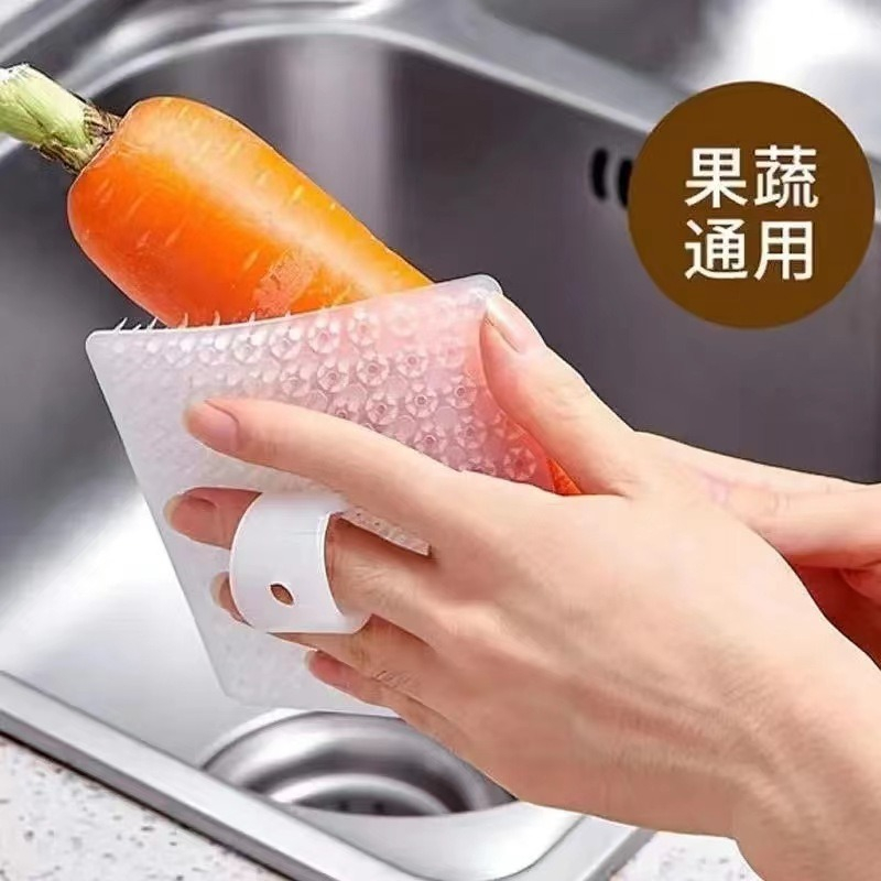 Sikat Dapur Silikon Pembersih Silicone Multifungsi Sikat Panci Piring Buag Sayuran Multifungsi Mudah Dibersihkan Bisa Dipakai Ulang Reusable