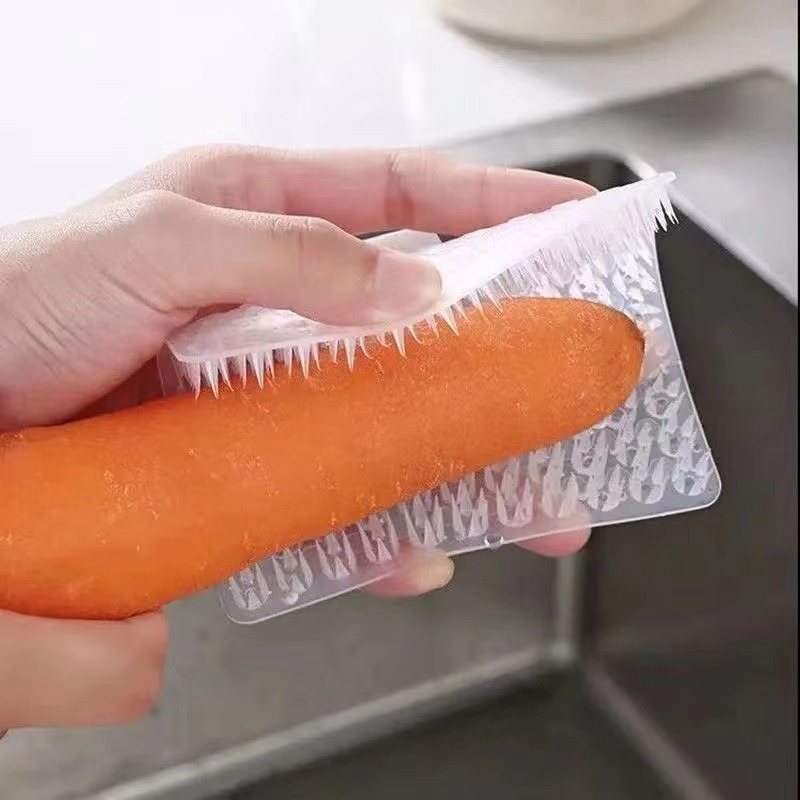 Sikat Dapur Silikon Pembersih Silicone Multifungsi Sikat Panci Piring Buag Sayuran Multifungsi Mudah Dibersihkan Bisa Dipakai Ulang Reusable