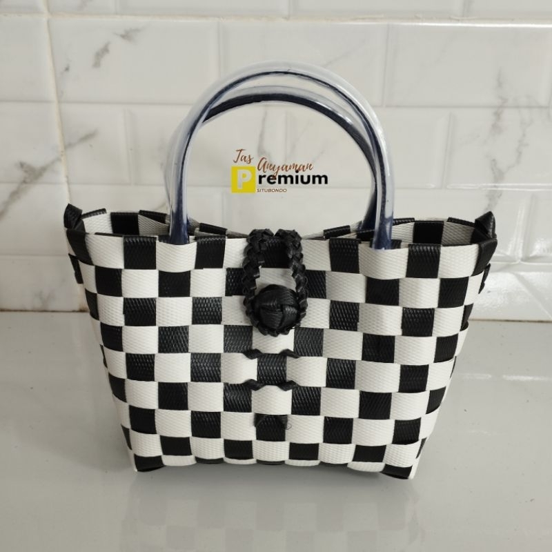 (MiNi Catur part 2) 14x8x14 cm Tas Anyaman Souvenir Premium Situbondo