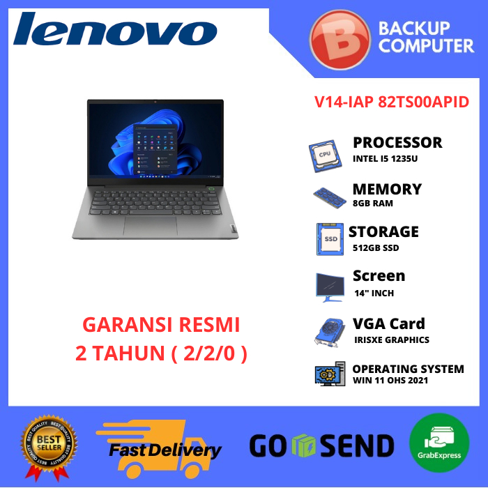 LAPTOP LENOVO V14-IAP 82TS00APID i5-1235U