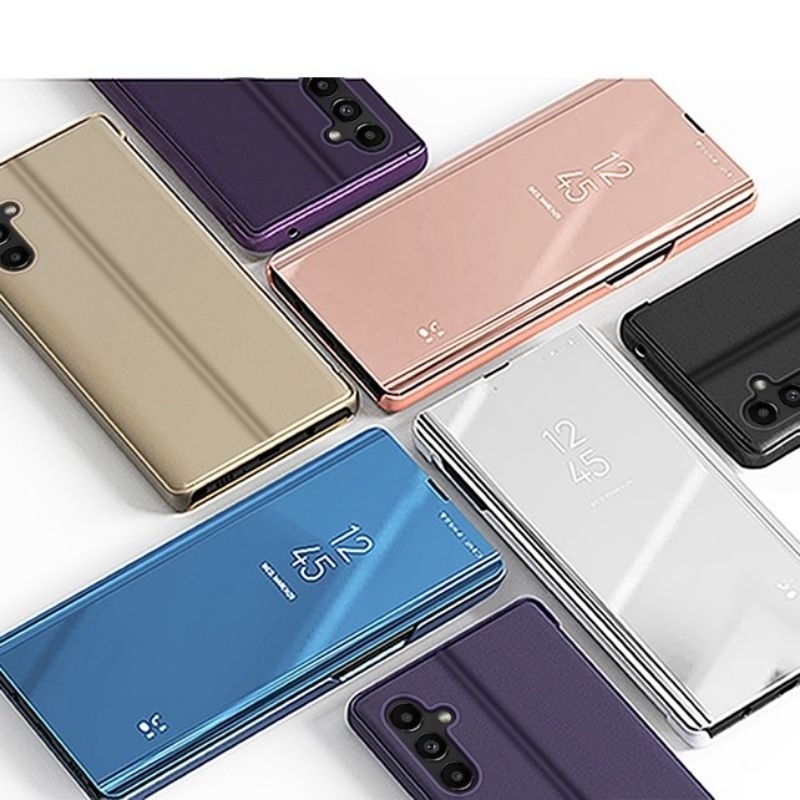 SAMSUNG A14 A34 A54 5G New Flip Mirror New Flip Cover Standing Kaca Mirror Flip Case