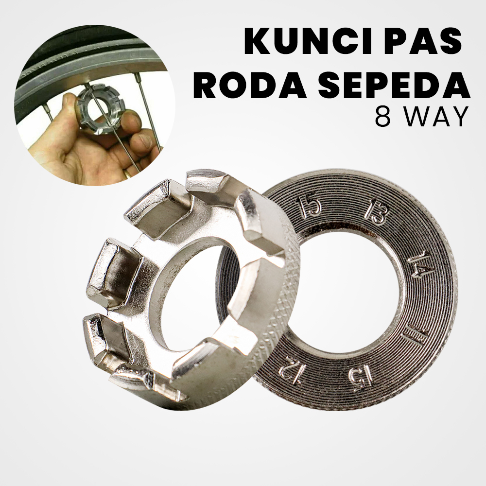 Kunci Pas Jari - Jari Roda Sepeda 8 Way / Kunci Pas Roda Sepeda 8 Way / Kunci Pas Roda Sepeda 8 Way