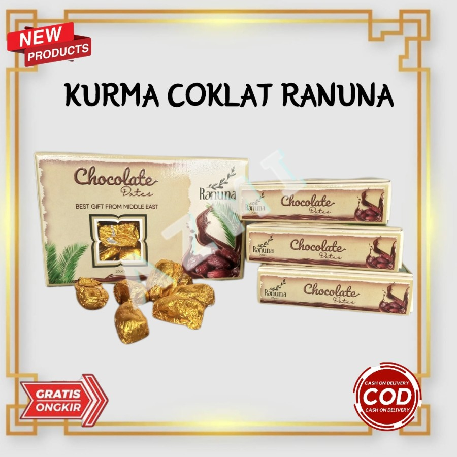 Kurma Lapis Coklat Ranuna Al Hadi Bin Afif Kemasan BOX Cokelat Kurma Chocolate Dates Original Termurah