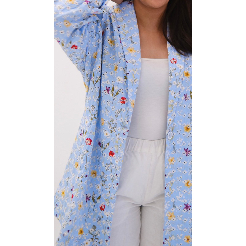 BIYYU WEAR | Chloe Blazer Outer (Sky Blue)