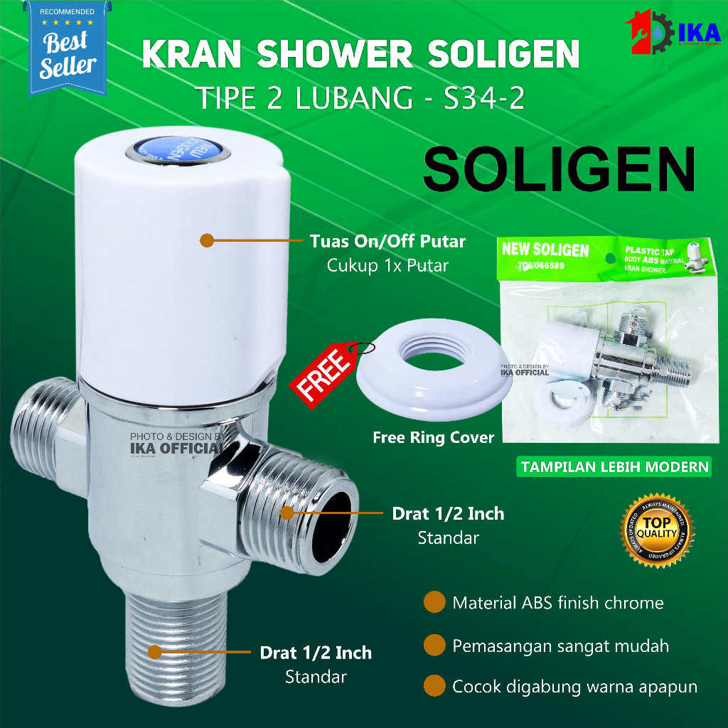 Stop Kran Kloset Soligen 1 2 Cabang Single Double PVC Jet Shower New Keran Bidet Kamar Mandi Kran Shower Stop Keran Kran Kloset PVC Kran Jet Shower Keran Bidet T Soligen Stop Kran Single Stop Kran Toilet Keran Shower Bidet Wastafel 1/2 Inch