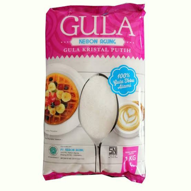 

gula kristal putih gula pasir kebon agung 1 kg