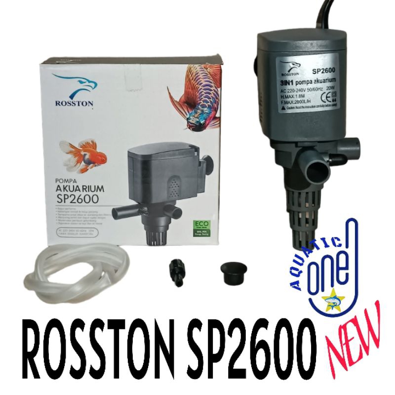 ROSSTON SP2600 NEW SP 2600 DUS PUTIH  mesin pompa filter celup aquarium ph power heads waterpump akuarium water pump kolam 2000 LPH Liter per jam