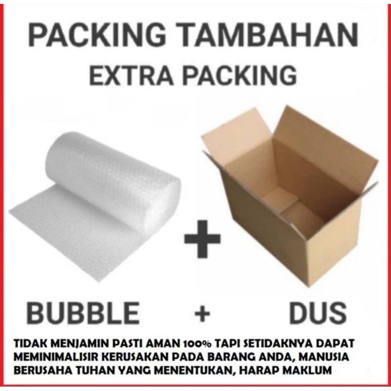

Tambahan Bubble Warp + Dus Untuk Keamanan Kiriman Barang Anda
