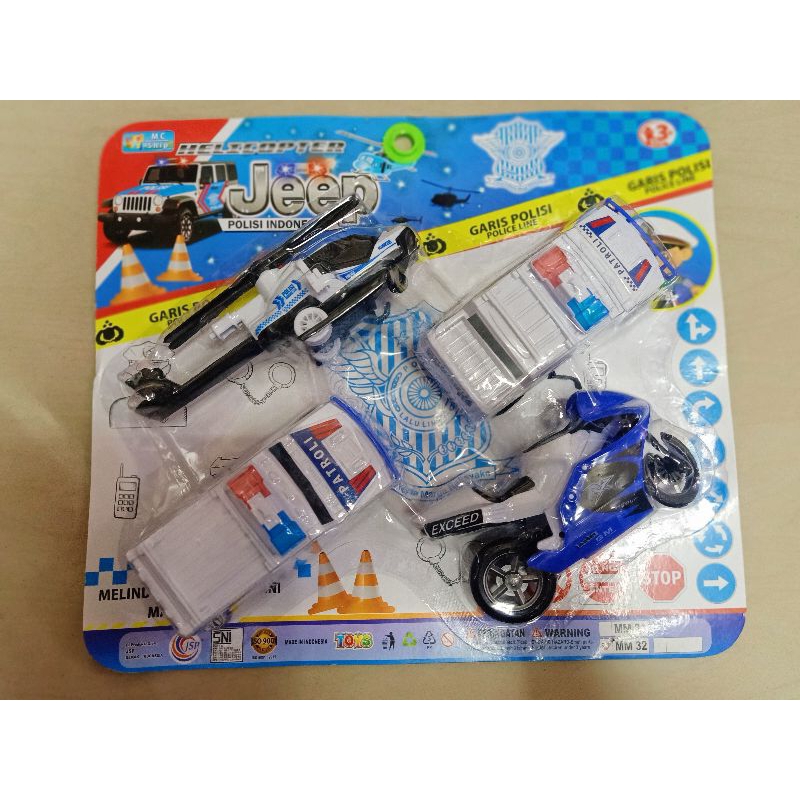 MM 32 - MAINAN MOBIL JEEP ISI 2 + HELIKOPTER + MOTOR GP