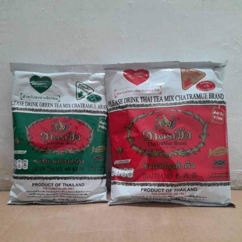 

thai tea 400gr / thai green tea 200gr chatramue brand number one