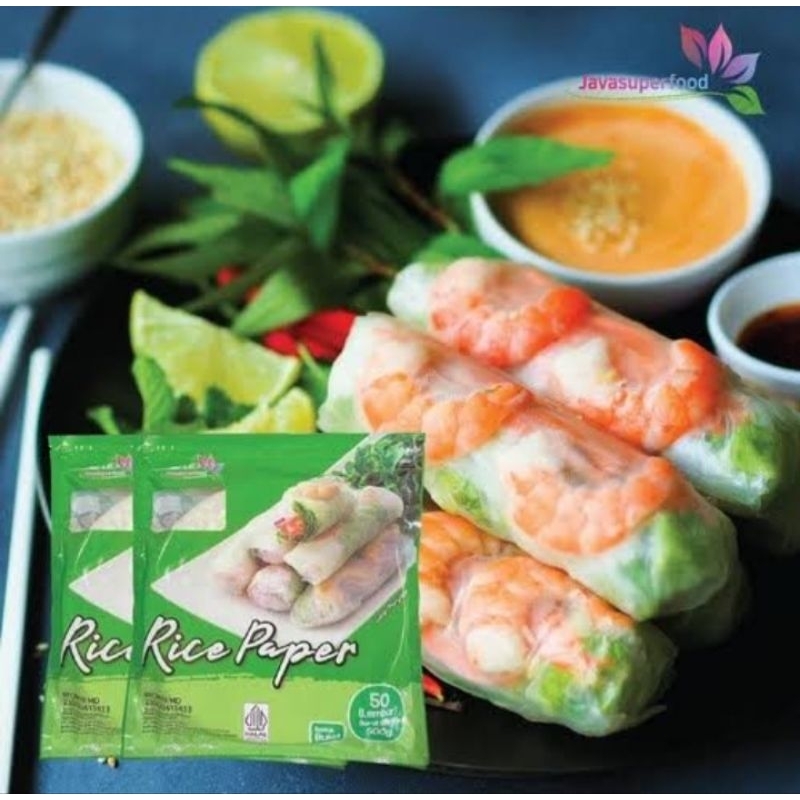 

JSF Rice Paper Bulat 200gr / Kulit untuk Salad Sayur ala Vietnam / Kulit Beras