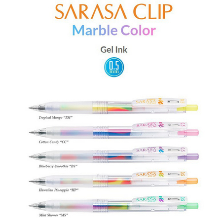 

Pulpen ZEBRA Sarasa Clip Marble Color