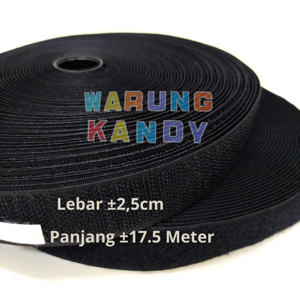 Velcro / Prepet 1&quot; Hitam