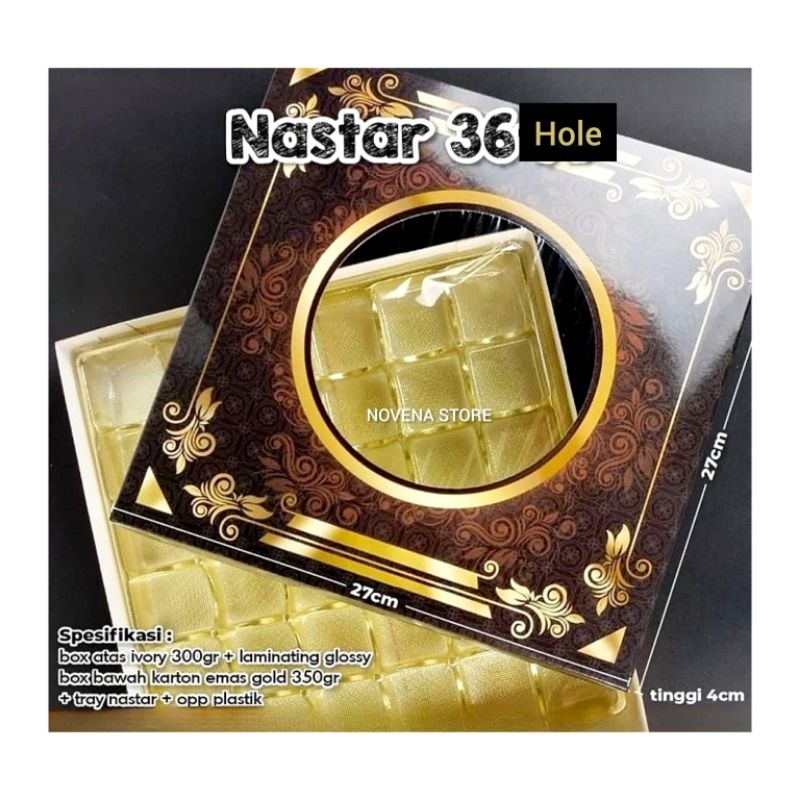 

BOX KOTAK NASTAR 36 HOLE DUS KEMASAN HAMPERS NASTAR SEKAT 36 LUBANG