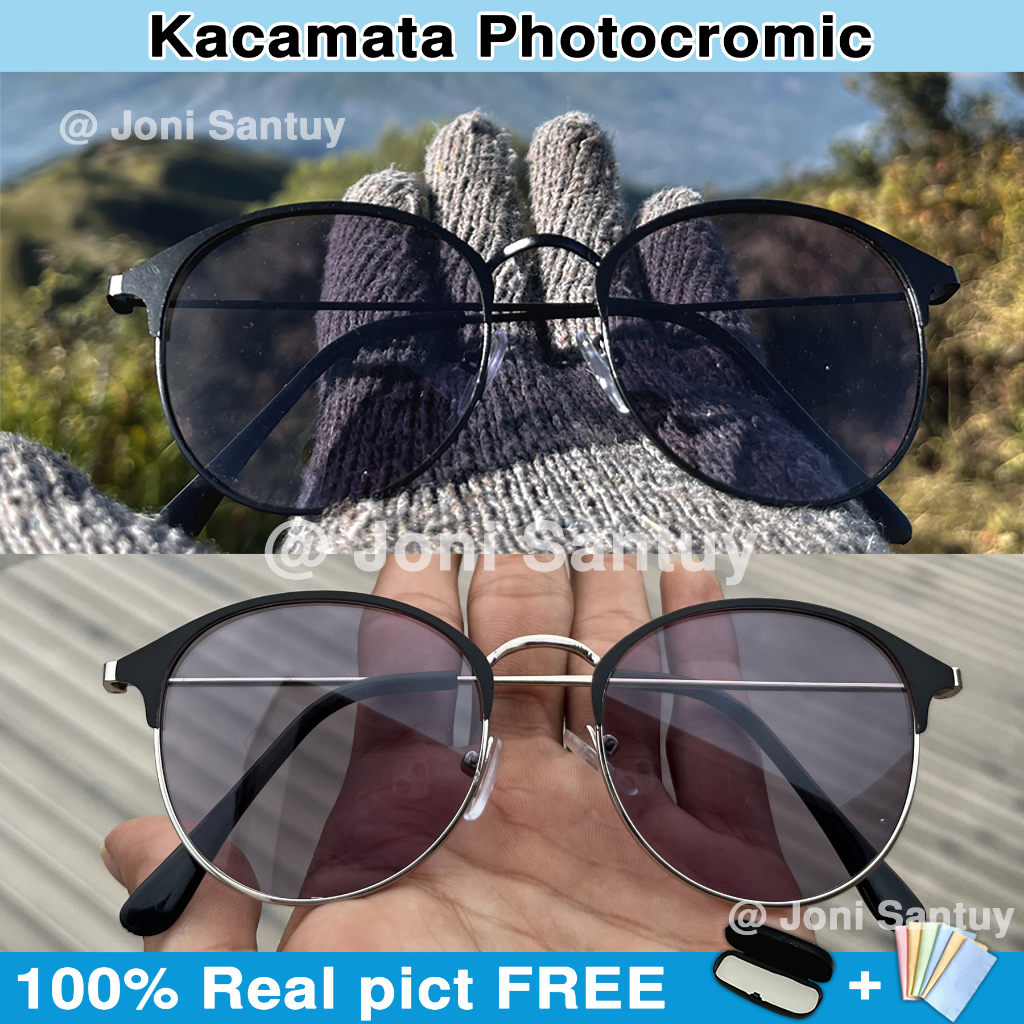 KACAMATA PA4 DITEMPAT(COD) KACAMATA ANTI RADIASI - KACAMATA PHOTOCROMIC OVAL FASHION TITANIUM KOREA STYLE PA4