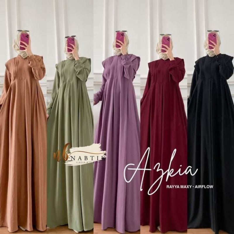 Gamis cringkle azkia Busui Friendly