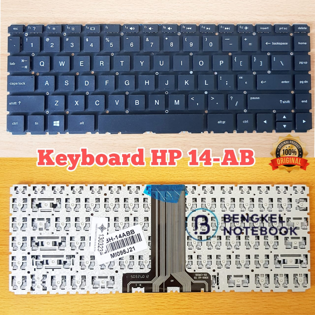 Keyboard HP 14-AB 14-B 240 G6 245 G6 14-BS 13-U M3-U X360 Tombol Lengkung